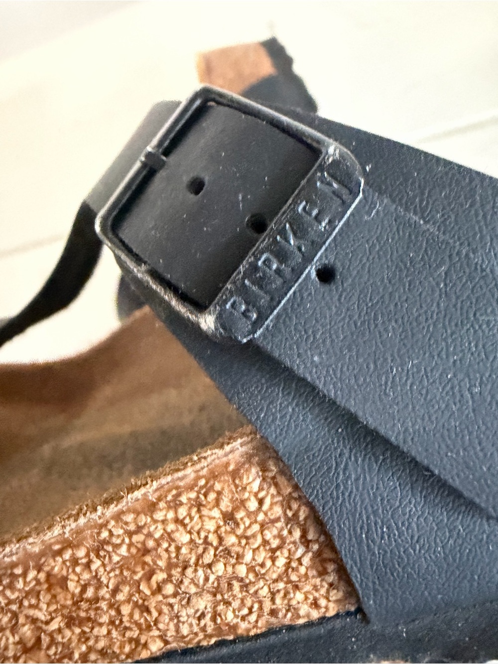 Birkenstock Gizeh Black Birko-Flor Thong Sandal Size 38 EU US 7-7.5 Gently Used - Picture 8 of 14